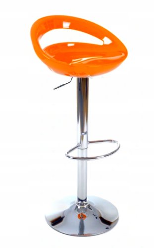 Hoker Usmiech orange obrotowe krzesło barowe 01