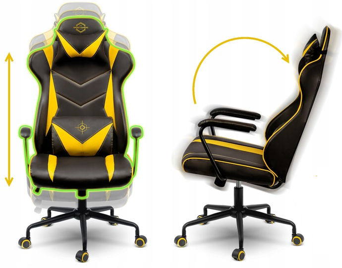 fotel-gamingowy-szaro-zolty-widok-przod-bok