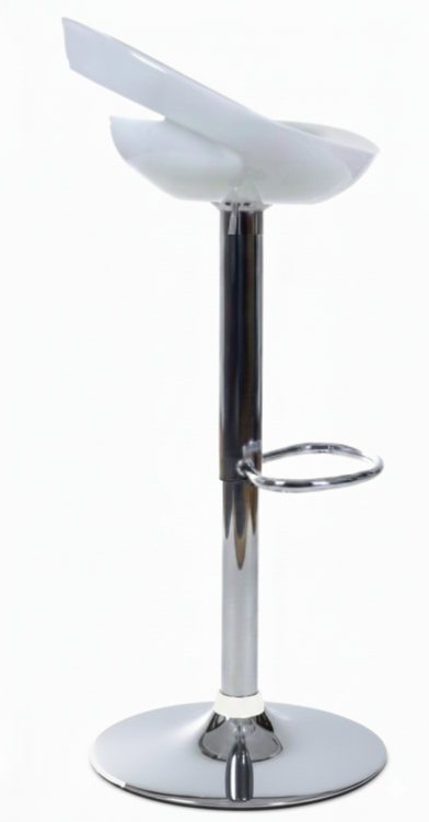 Biały satynowy stołek barowy do nowoczesnej kuchni