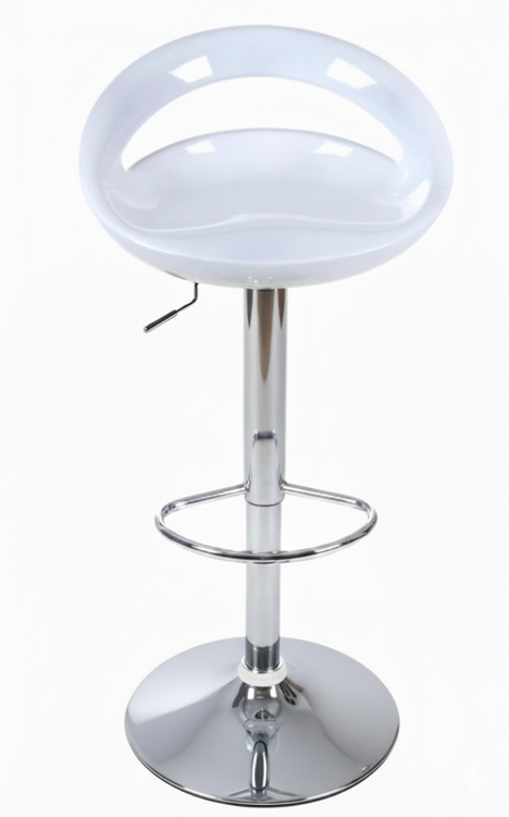 Hoker barowy Uśmiech biały półpołysk widok z przodu