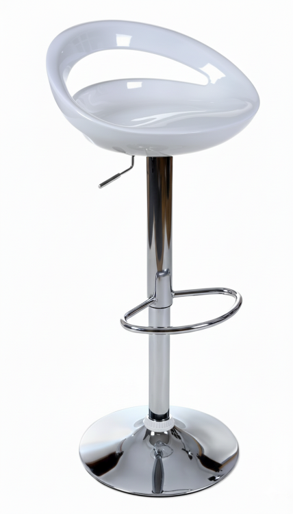 Hoker Barowy BIAŁY  Krzesło do Kuchni UŚMIECH Z BOKU.png