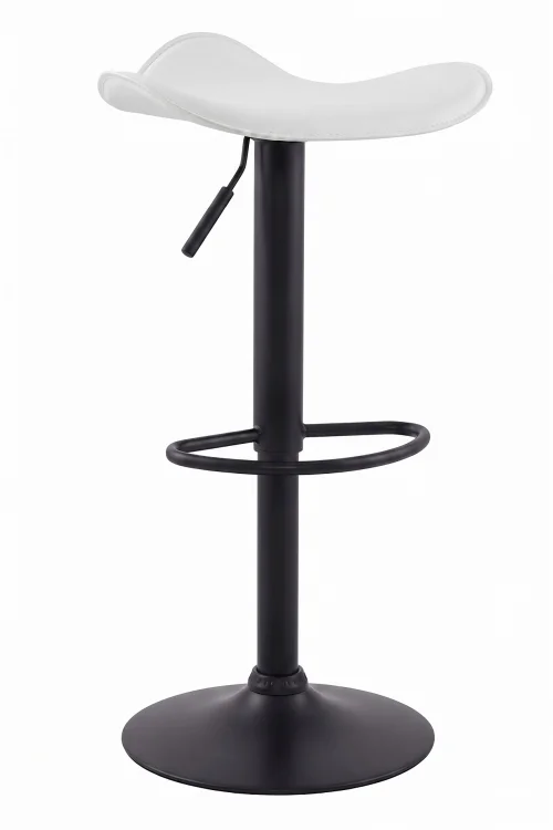 Nowoczesny hoker Tivoli białe siedzisko podstawa czarny mat.jpg