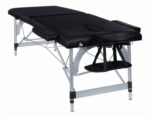 Aluminiowy stół do masażu 2-segmentowy czarny – lekki i wytrzymały model ALU.jpg