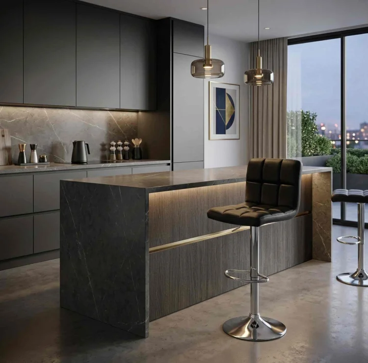 krzesla-barowe-czarne-wyspa-kuchenna-loft